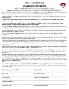 Player Consent form